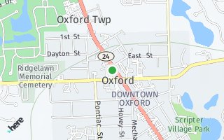 Map of 33 N. Washington St., Oxford, MI 48371, USA