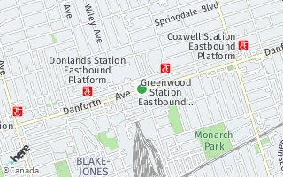 Map of 1180 Danforth Avenue, toronto, ON M4J 1M3, Canada
