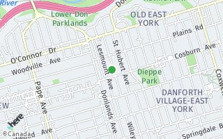 Map of 60 Cadorna Avenue, Toronto, ON M4J3X1, Canada