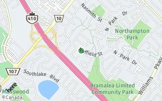Map of 45 Nuffield Street, Brampton, ON L6S4X6, Canada