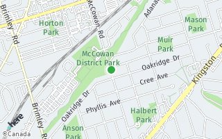 Map of 1 Martindale Road, Basement, Toronto, ON M1M2B6, Canada