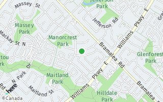Map of 25  Markham Street, Brampton, ON L6S3P2, Canada