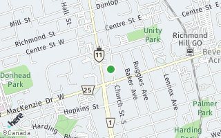 Map of 102 Church St S, Richmond Hill, ON L4C1W3, Canada