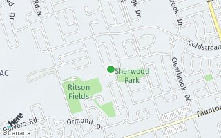 Map of 1601 Sherbrook Court, Oshawa, ON L1K2R9, Canada
