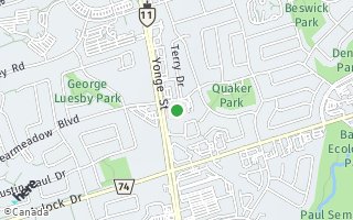 Map of 20 William Roe Blvd 709, Newmarket, ON L3Y 5V6, Canada