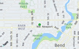 Map of 1443 NW 7th Street, Bend, OR 97703, USA