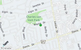 Map of 970 Wayne Dr, Newmarket, ON L3Y2X1, Canada
