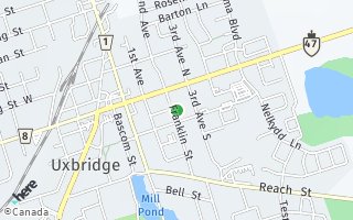 Map of 33 Franklin Street, Uxbridge, ON L9P1K3, Canada