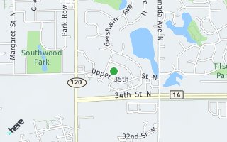 Map of 6264 Upper 35th Street Court N, Oakdale, MN 55128, USA