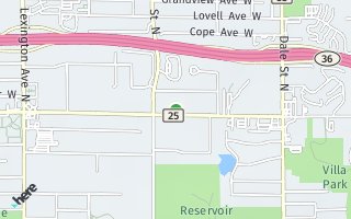 Map of 817 County Road B West, Roseville, MN 55113, USA