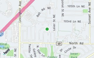 Map of 4512 102nd Lane NE, Circle Pines, MN 55014, USA