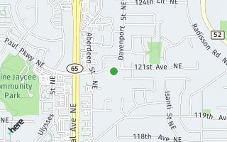 Map of 1540 121st Avenue NE, Blaine, MN 55449, USA