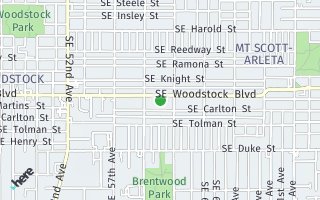 Map of 6080 SE Woodstock Blvd, Portland, OR 97206, USA