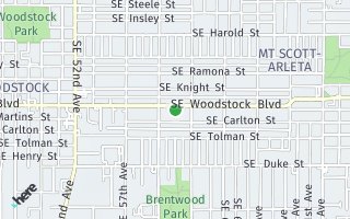 Map of 6084 SE Woodstock Blvd, Portland, OR 97206, USA