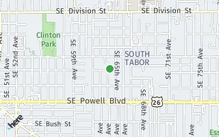 Map of 6405 SE Tibbetts St, Portland, OR 97206, USA