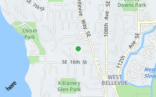 Map of 1314 104th Ave SE, Bellevue, WA 98004, USA