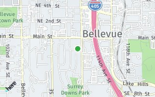 Map of 112 111th Ave SE, Bellevue, WA 98004, USA