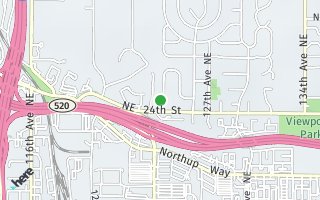 Map of 2423 124th Place NE, Bellevue, WA 98005, USA