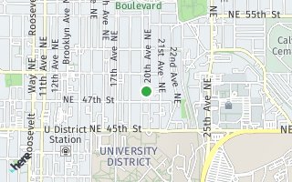 Map of 4722 19th Ave NE, Seattle, WA 98105, USA