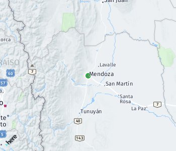 Lage des Taxitarifgebietes Mendoza