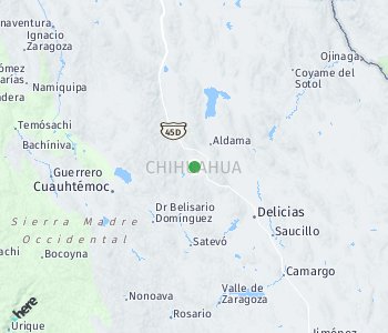 Lage des Taxitarifgebietes Chihuahua