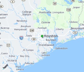 Lage des Taxitarifgebietes Houston