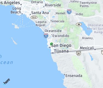 Lage des Taxitarifgebietes San Diego