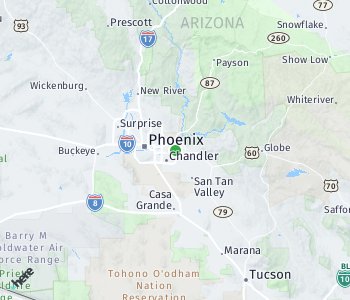 Lage des Taxitarifgebietes Mesa (Arizona)