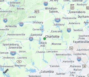 Lage des Taxitarifgebietes Charlotte