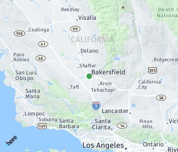 Lage des Taxitarifgebietes Bakersfield