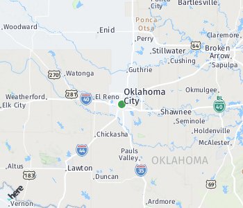 Lage des Taxitarifgebietes Oklahoma City