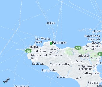 Lage des Taxitarifgebietes Palermo