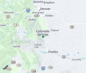 Lage des Taxitarifgebietes Colorado Springs 