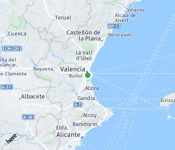 Lage des Taxitarifgebietes Valencia