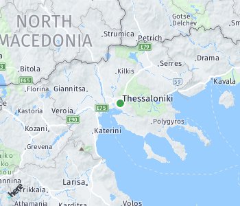 Lage des Taxitarifgebietes Thessaloniki