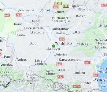 Lage des Taxitarifgebietes Toulouse