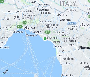 Lage des Taxitarifgebietes La Spezia (Cinque Terre)