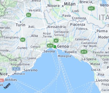 Lage des Taxitarifgebietes Genua
