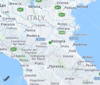 Lage des Taxitarifgebietes Bologna