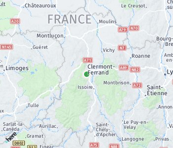 Lage des Taxitarifgebietes Clermont-Ferrand