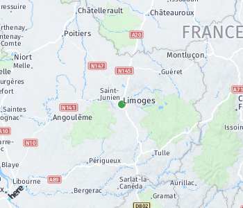Lage des Taxitarifgebietes Limoges