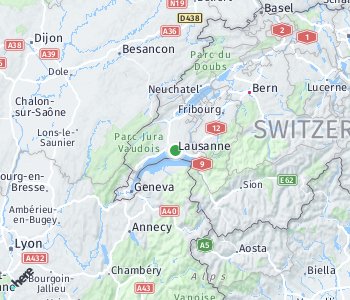Lage des Taxitarifgebietes Lausanne