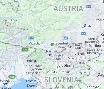 Lage des Taxitarifgebietes Klagenfurt
