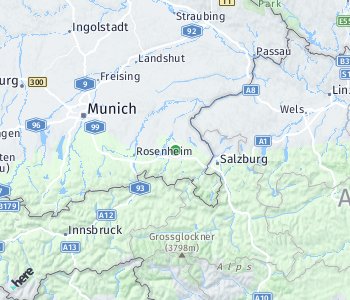 Lage des Taxitarifgebietes Traunstein