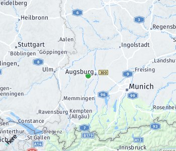 Lage des Taxitarifgebietes Landkreis Augsburg