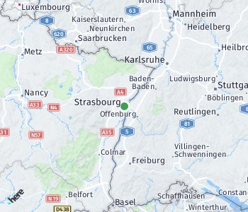 Ubicación de la zona de tarifas de taxiStrasbourg