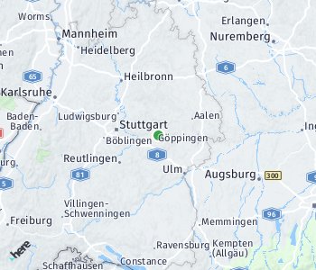 Ubicación de la zona de tarifas de taxiGöppingen
