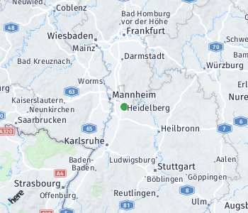 Lage des Taxitarifgebietes Heidelberg