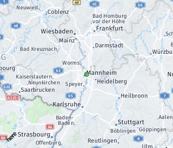Lage des Taxitarifgebietes Mannheim