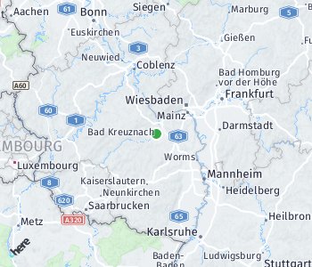 Lage des Taxitarifgebietes Bad Kreuznach